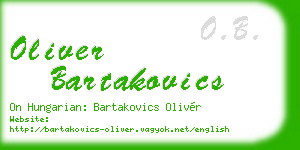 oliver bartakovics business card