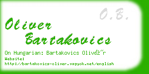 oliver bartakovics business card